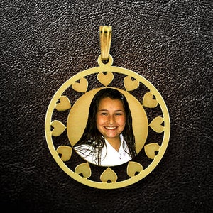 Gold Charm,Gold Necklace,Photo pendant,Photo charm,Photo Necklace,Custom Necklace,Personalized Jewelry,Gift for Her,Custom jewelry,USA MADE