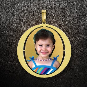 Photo pendant,Gold Necklace,Photo Necklace,Gold Charm,Photo charm,Custom Necklace,Personalized Jewelry,Gift for Her,Custom jewelry,USA MADE