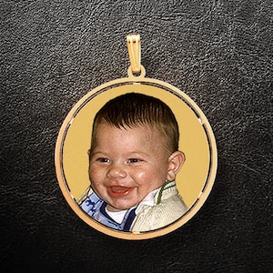 Photo pendant,Photo charm,Photo Necklace,Gold Charm,Gold Necklace,Custom Necklace,Personalized Jewelry,Gift for Her,Custom jewelry,USA MADE