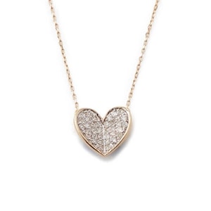 Gold heart Necklace,Heart Necklace,Dainty Necklace,Necklace,Gold Necklace,Gift for her,Delicate Necklace,Gold CZ Necklace,CZ Necklace