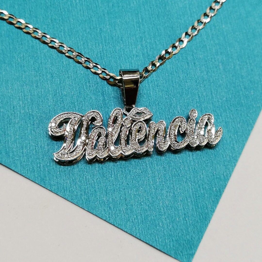 Diamond Name Necklace Handcrafted Necklace Personalized Necklace