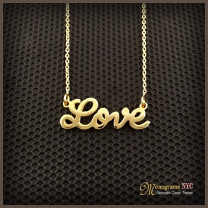 14kt. Gold  Mini Love Necklace "100% Satisfaction Guarantee or Money Back"