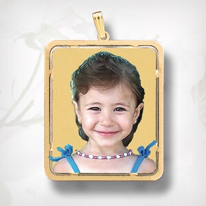 Photo charm,Photo Necklace,Photo pendant,Custom Necklace,Gold Charm,Gold Necklace,Personalized Jewelry,Gift for Her,Custom jewelry,USA MADE