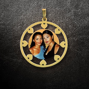 Photo pendant,Gold photo pendant,Photo Necklace,Photo charm,Gold Necklace,Gold Charm,Custom Necklace,Personalized Jewelry,Custom jewelry