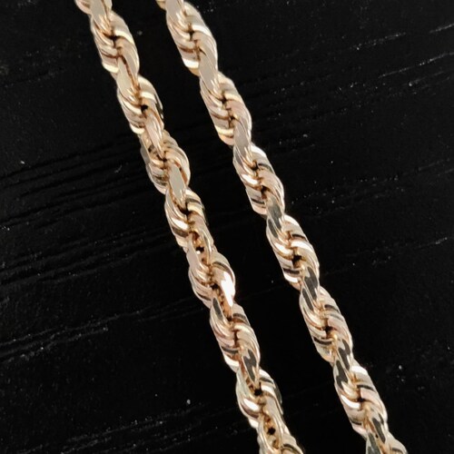 Rope Chain Necklace Diamond Cut Rope 