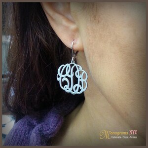Monogram Earrings,Initial Earrings,Letter Earrings,Alphabet Earrings,Personalized Earrings,Silver Earrings,Custom Earrings,Earrings,USA Made