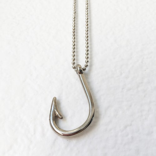 Sterling Silver Fishing Ring Fish Hook Ring Sideways Fish Etsy