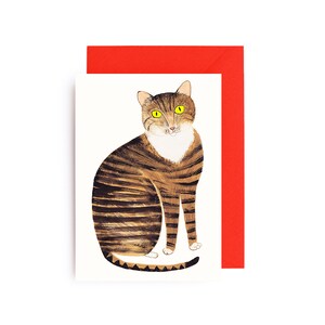 NOVITÀ! Biglietto d'auguri XL con gatto soriano - Biglietto vuoto in formato A5, formato doppio, tratto dal dipinto originale.