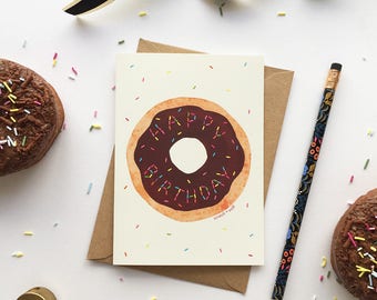 Scratch + Sniff Scented Chocolate Donut Card with Happy Birthday Sprinkles!