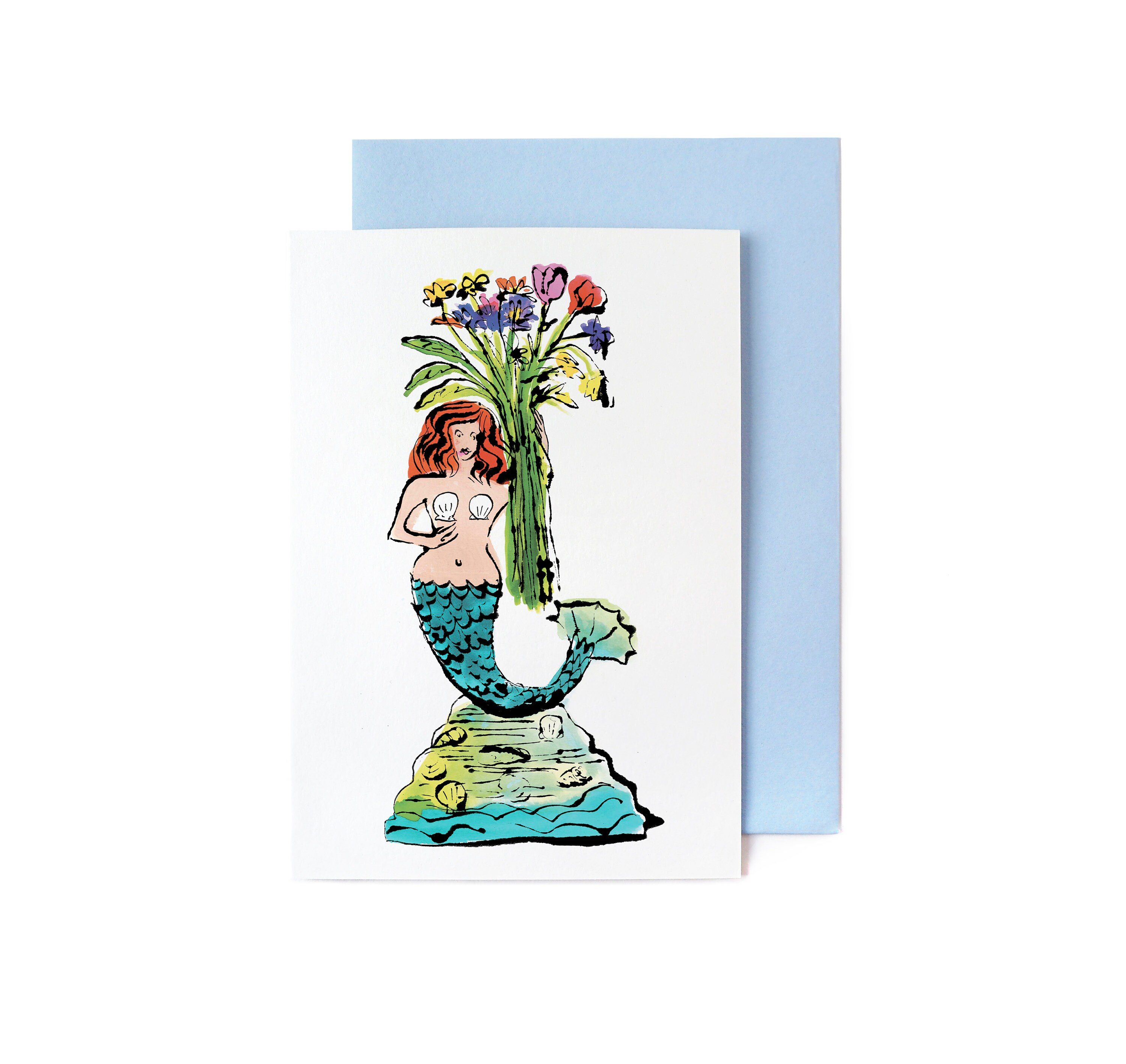 Mermaid theme Hand decorated Pen – Raminta ART