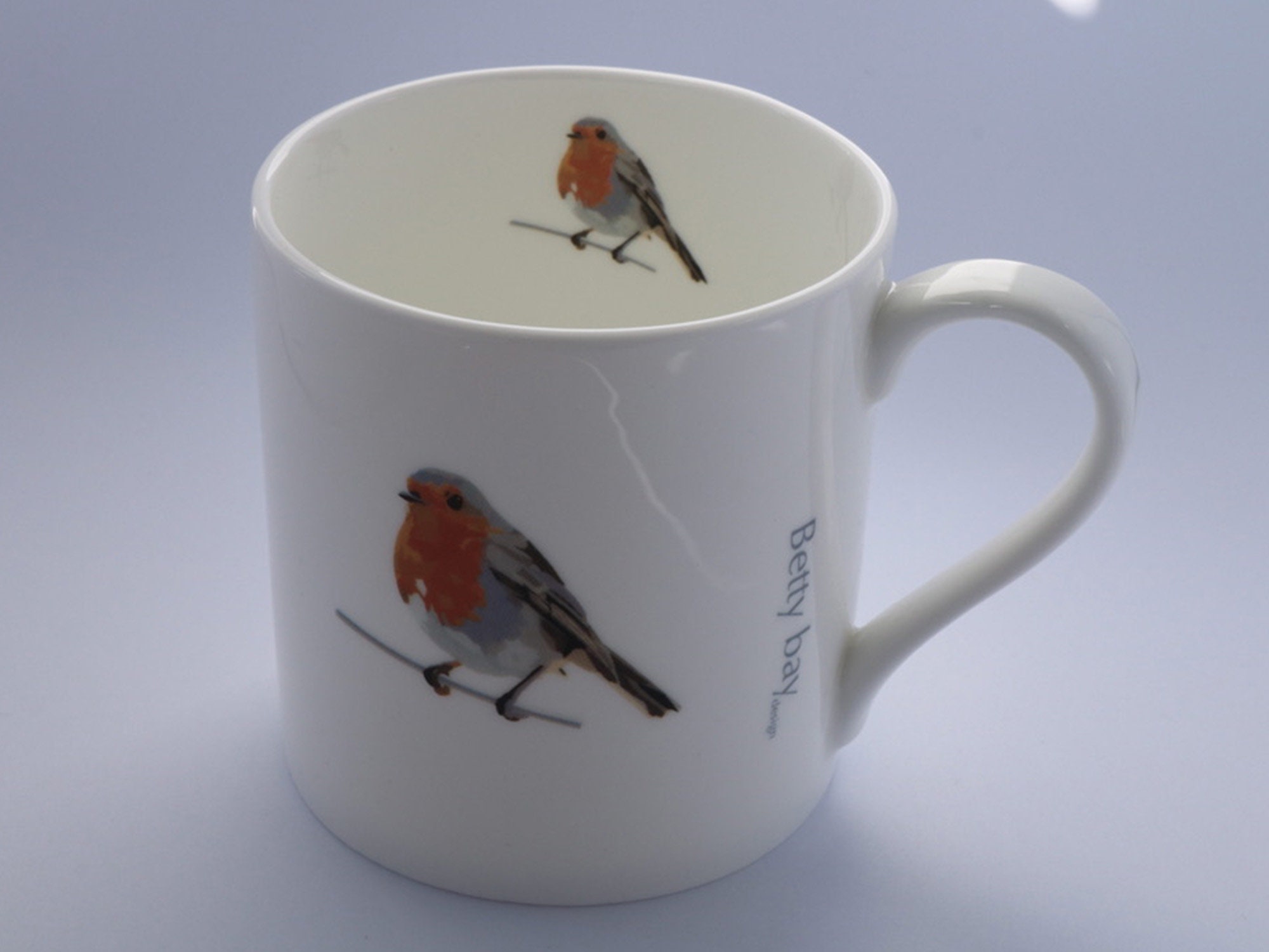 Robin Mug Bone China Mug Bird Mug English fine bone China Etsy
