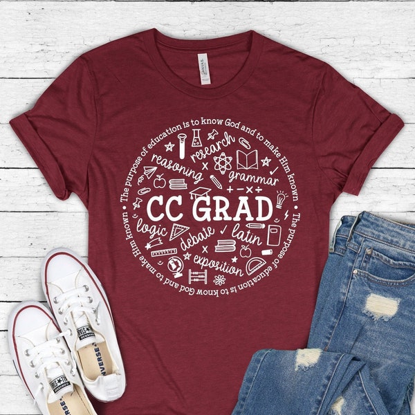 CC Grad Shirt, CC Tshirt, Classical Conversations Graduation Shirt, Unisex Jersey Short Sleeve Shirt