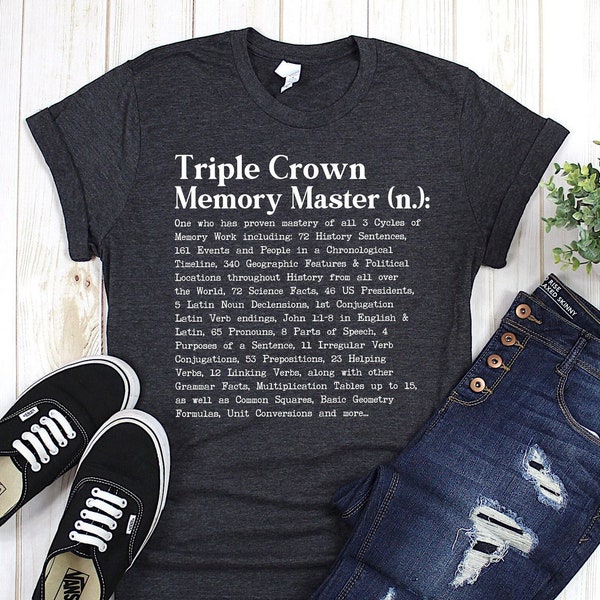 Triple Crown Memory Master Definition Shirt, CC Tshirt, Classical Conversations Shirt, Unisex Jersey Short Sleeve Shirt