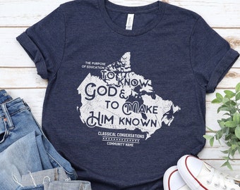 Classical Conversations To Know God and Make Him Known Canada Shirt, Tutor shirt, Unisex Jersey Short Sleeve