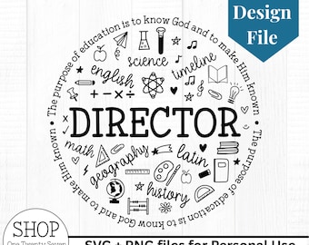 INSTANT DOWNLOAD Classical Conversations FE Director design file svg png