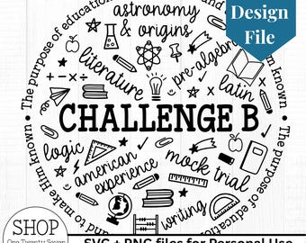 DESCARGA INSTANTÁNEA Desafío B archivo de diseño Conversaciones clásicas SVG PNG