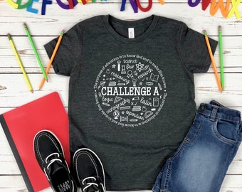 YOUTH  Challenge A shirt, Classical Conversations Shirt, CC student Shirt, Community Tshirt, Youth Short Sleeve Tee