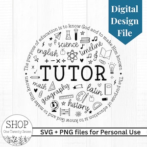 INSTANT DOWNLOAD Classical Conversations Foundations Tutor design file svg png