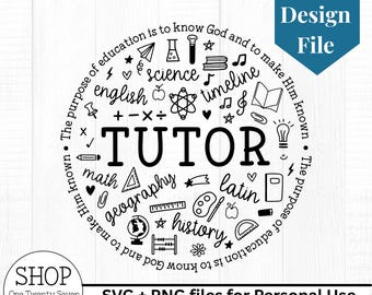 INSTANT DOWNLOAD Classical Conversations Foundations Tutor design file svg png