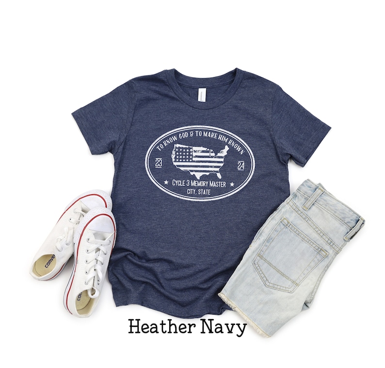 Cycle 3 Memory Master Classical Conversations To Know God and Make Him Known Shirt Heather Navy