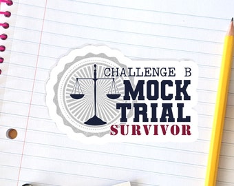 Classical Conversations Challenge B Mock Trial Survivor Waterproof Vinyl Sticker Available in 2 sizes!