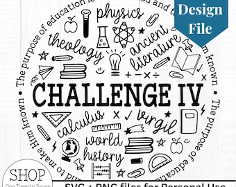 INSTANT DOWNLOAD Challenge IV design file Classical Conversations svg png