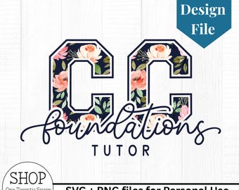INSTANT DOWNLOAD Classical Conversations Foundations Tutor Floral Digital Design File png svg