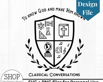 INSTANT DOWNLOAD Classical Conversations Cycle 2 shield design file svg png