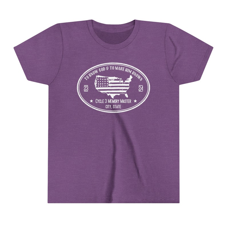Cycle 3 Memory Master Classical Conversations To Know God and Make Him Known Shirt Heather Team Purple
