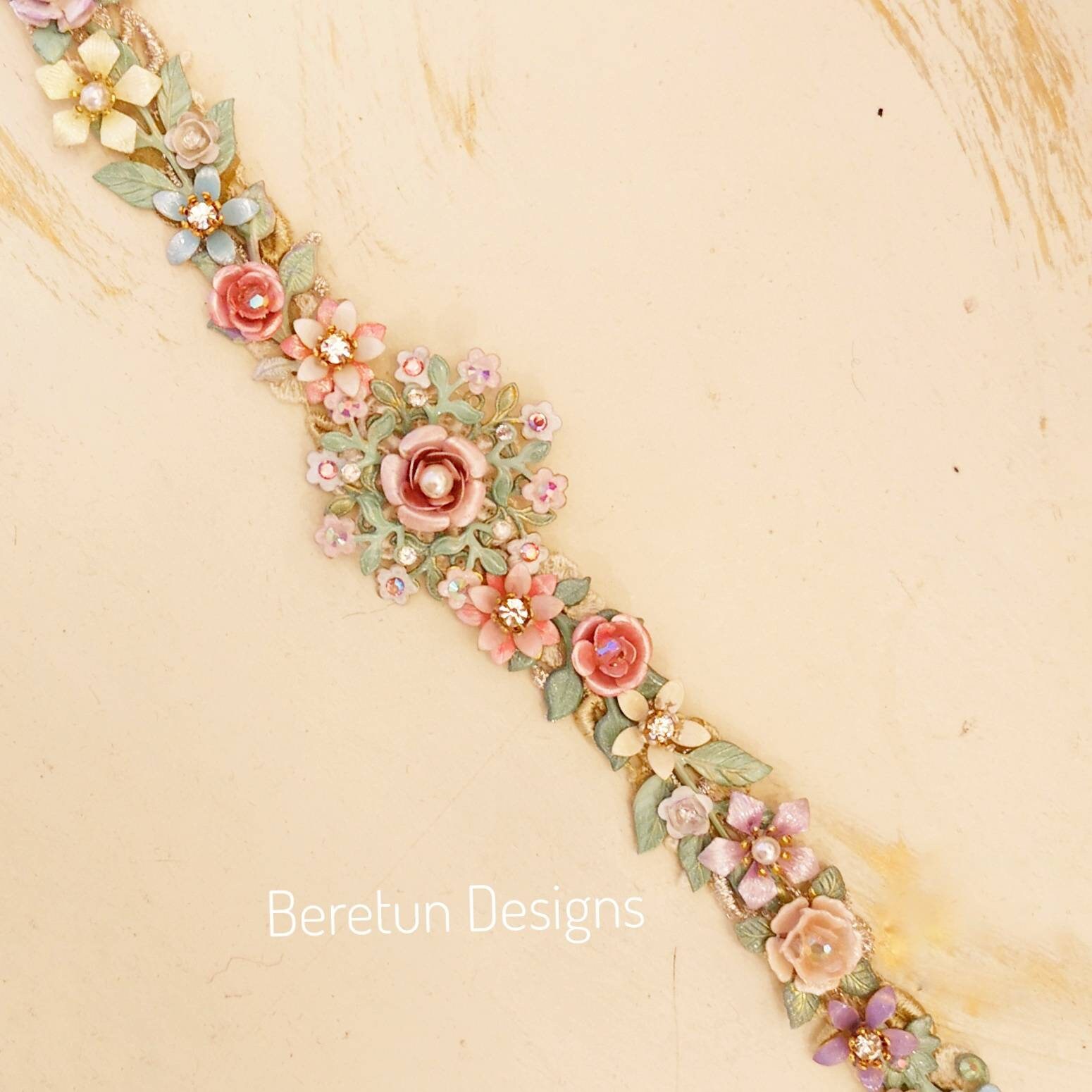 Bridal Belt Wedding Dress Belt Flower Sash Belt Etsy UK