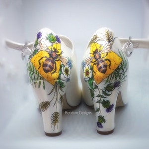 Hand Painted Shoe Design - On your own Wedding Shoes -Custom Bridal Heels - Fairytale Wedding Shoes - Decorated Shoes -Themed Wedding Shoe
