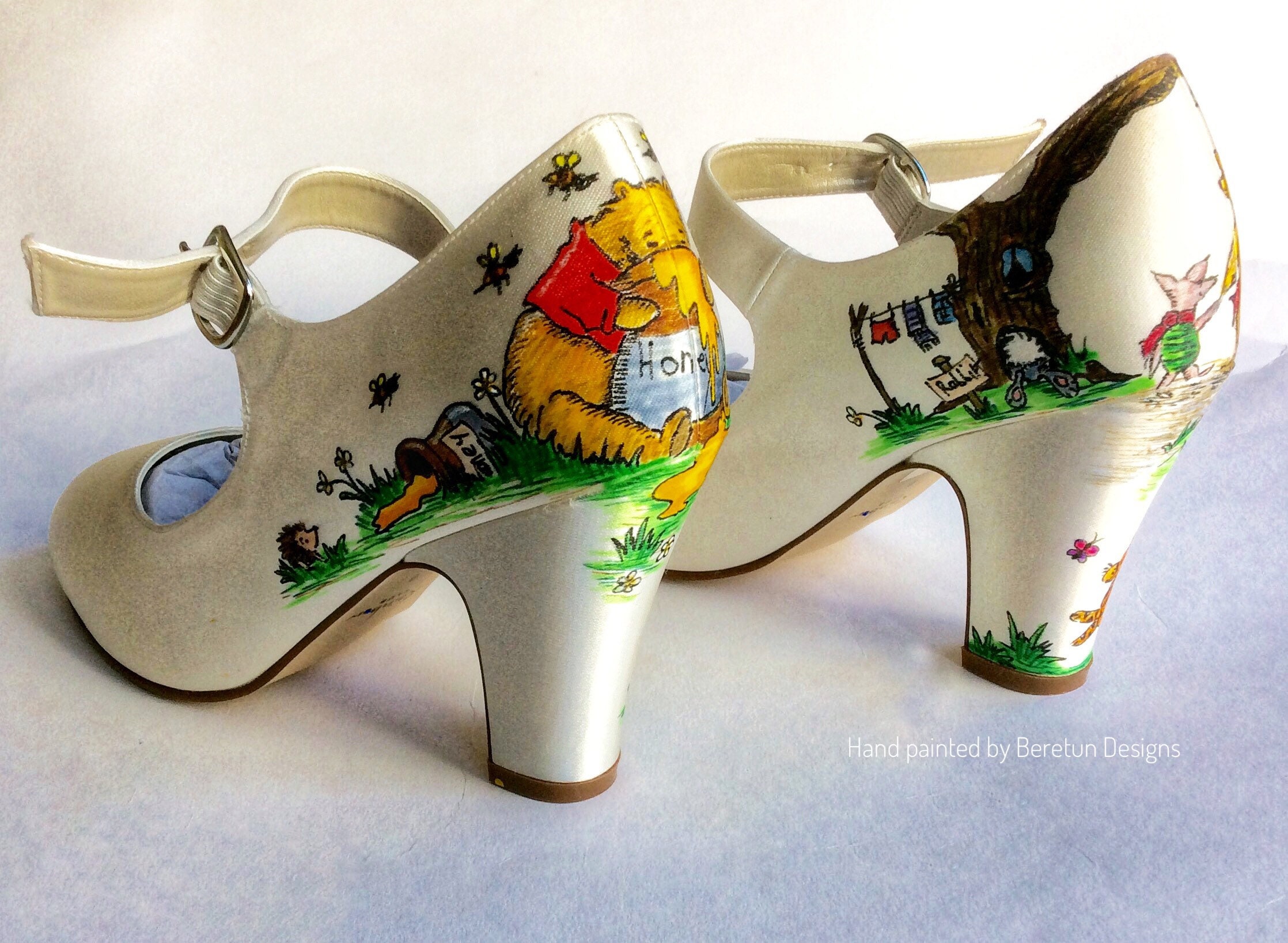Fairytale Wedding Shoes Hand Painted Design on Your Own 