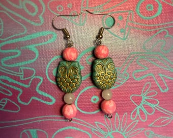 Orecchini a forma di gufo luminosi