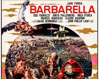 Movie Adventure Art Poster - JANE FONDA Barbarella Movie Poster Print 12"x18"