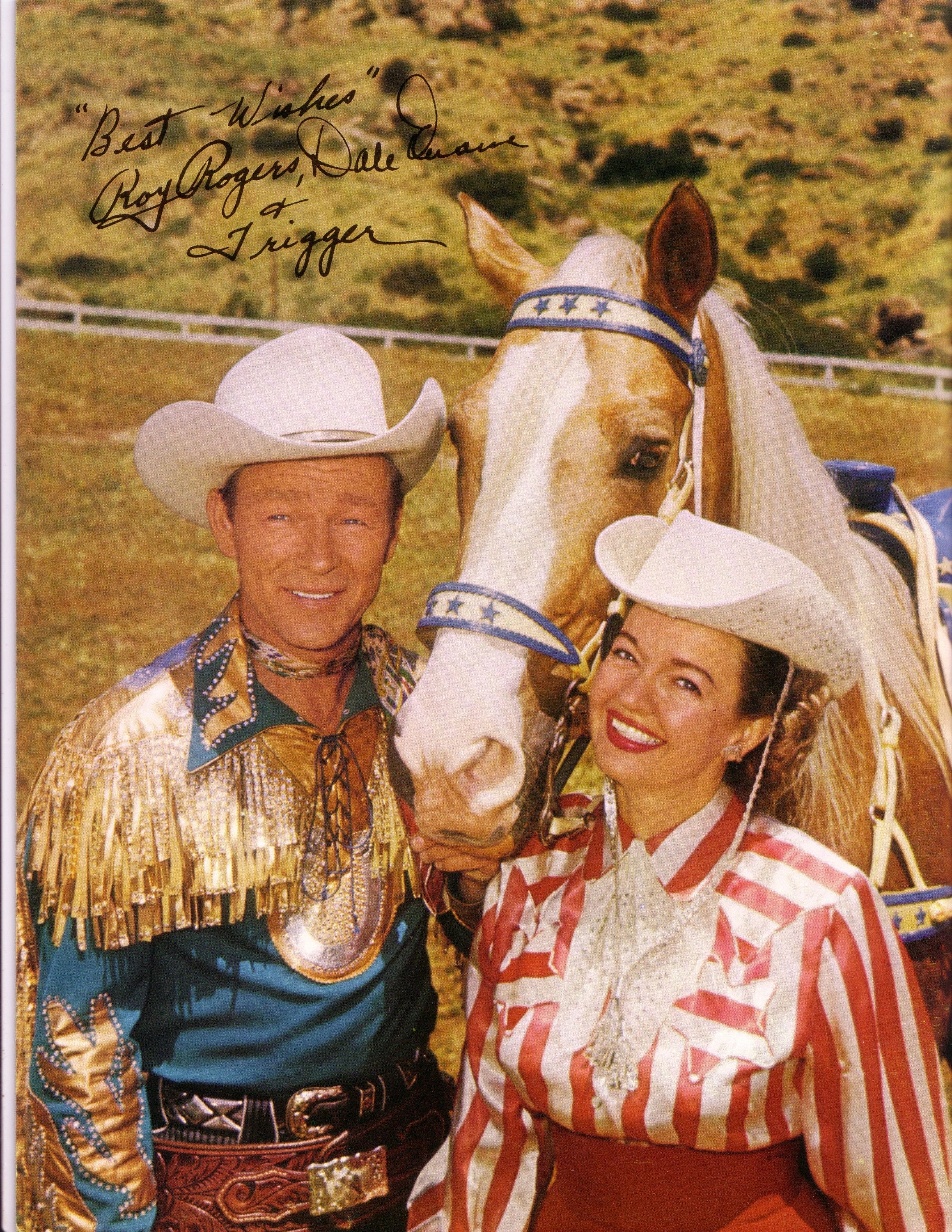 ROY ROGERS & DALE EVANS 8X10 PHOTO TV PICTURE COWBOY WESTERN WITH TRIGGER 