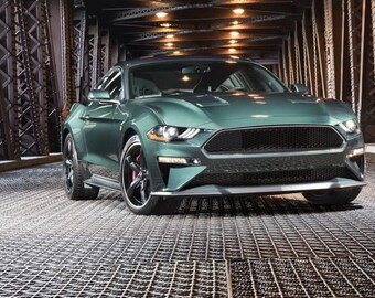 Auto Ford Mustang 2019 Mustang Steve McQueen BULLITT Foto op muismat Klassieke auto