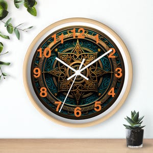 Gothic Design Wall Clock, Home Decor, Unique Gift, Rustic Timepiece Art,