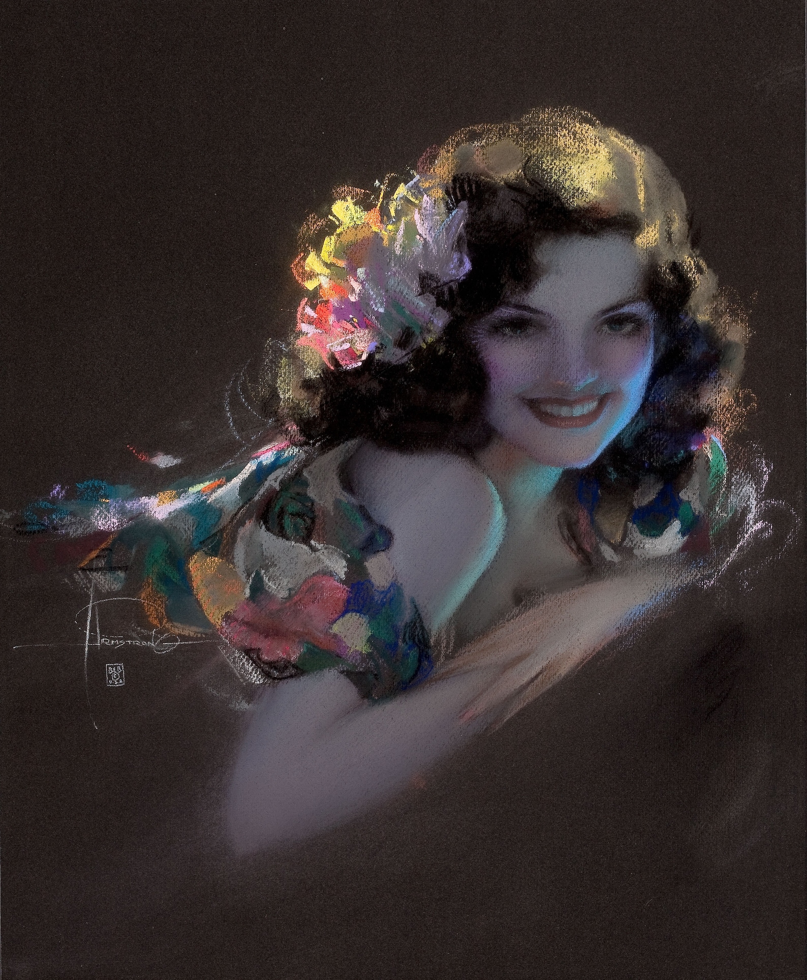 Vintage Pinup Girl Art Island Beauty Art Print 12x18 Inches Etsy