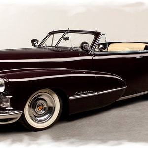 Car Classic Car 13&quot; x 19&quot; inch Glossy Photo - 1947 Cadillac Convertible A Beauty