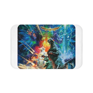 Godzilla Cosmic Adventure Bath Mat, Fun Bathroom Decor, Unique Gifts for Kids