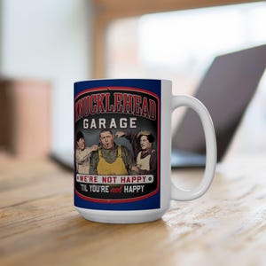 3 Stooges Knucklehead Garage Ceramic Mug Moe, Larry, Curly Perfect Gift for Home & Office, Coffee Lovers