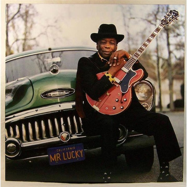 John Lee Hooker Sitting on His 1953 Buick Picture on Mouse Pad