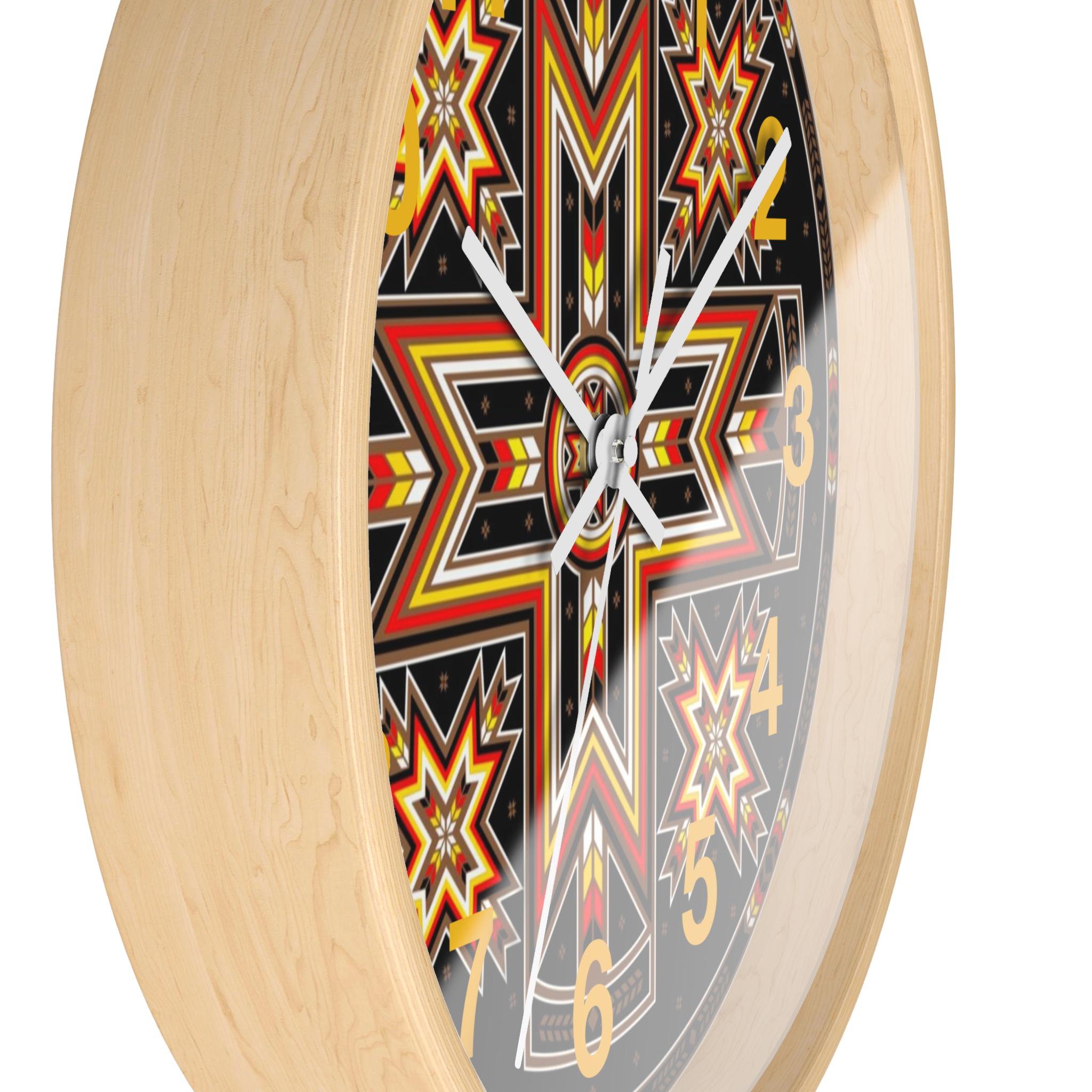 ネイティブアメリカン風デザインの壁掛け時計、ボヘミアン風装飾、自宅