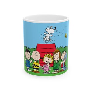 Peanuts Cartoon Ceramic Mug, Fun Gift for Kids, Snoopy Lover's Dream, 11oz 15oz