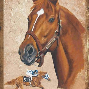 Secretariat Triple Crown Winner Race Horse Champion Pictured 13&quot; x 19&quot; inch Full Color Print
