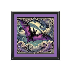 Art Gothic Bat  Jewelry / Ring Box , Elegant Unique Gift for Halloween,  Witchy Accessories