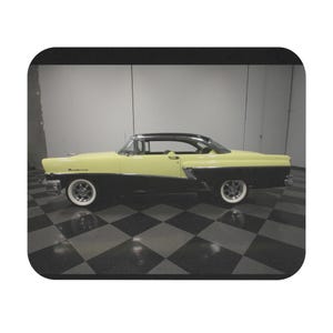 1956 Mercury Monterey Car on Mouse Pad | Retro Auto Desk Accessory, Vintage Car Decor