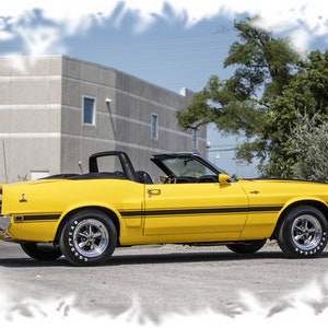 Car Mustang Mouse Pad 1970 SHELBY GT500 CONVERTIBLE 428 (Side View) Picture on Mouse Pad