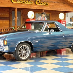 Car Chevy 1970  Chevy El Caminno SS 396  Blue Classic Car Mouse Pad