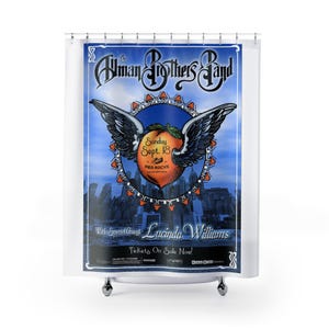 A Brothers Band Bathroom  Curtain, Music Lover Gift, Vintage Vibe Shower Curtain, Unique Bathroom Decor